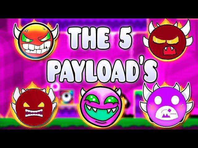 "THE 5 PAYLOADS" !!! - GEOMETRY DASH BETTER & RANDOM LEVELS
