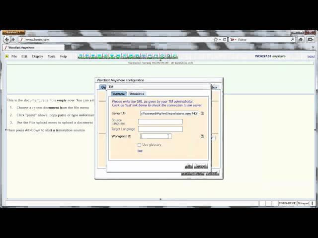 Using Remote TM in Wordfast Anywhere