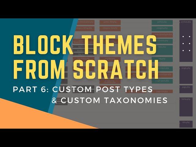 Block Themes From Scratch: Part 6 - Custom Post Types and Taxonomies