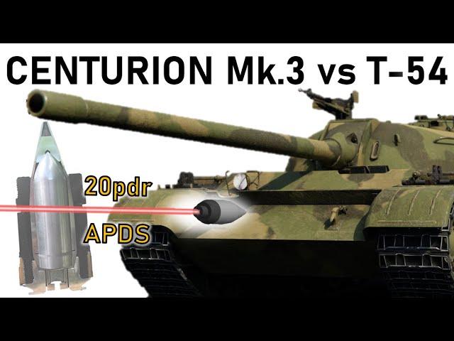 CENTURION Mk.3 vs T-54 | 20pdr APDS Armour Piercing Simulation