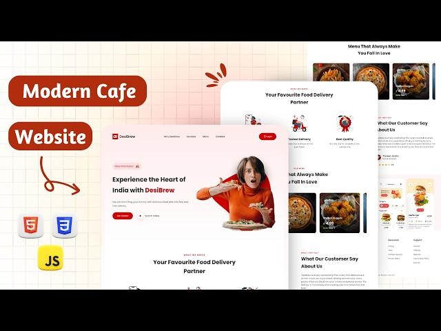 Build and Deploy a Modern Cafe Website with HTML, CSS and JavaScript