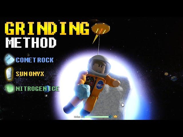 COMET ROCK, SUN ONYX, NITROGEN ICE GRINDING Method and TUTORIAL in Space simulator on Roblox