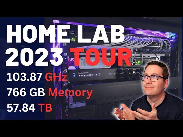 Home Lab Tour 2023 - VMware vSphere, vSAN, Proxmox, Docker, Unifi, Synology, MORE!