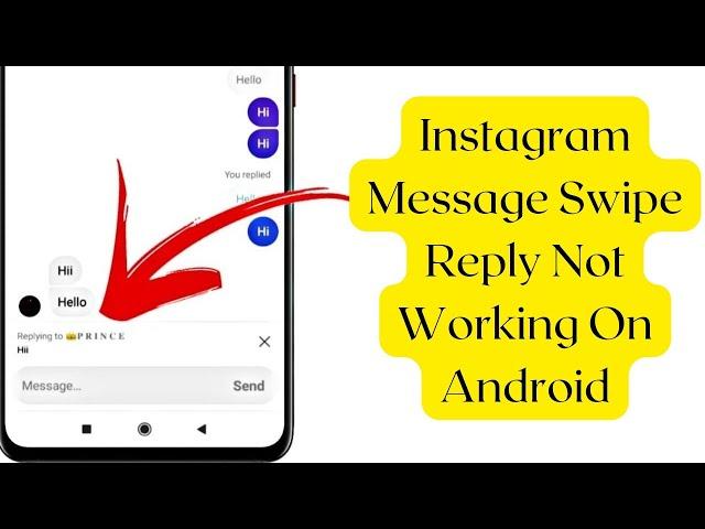 How To Fix Instagram Message Swipe Reply Option Not Working | 100% Working 