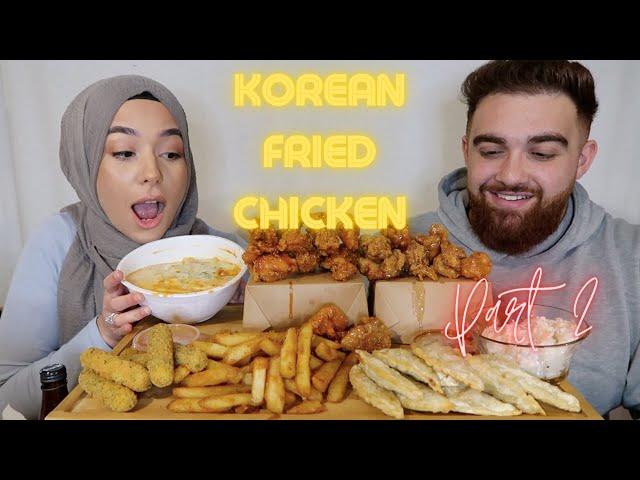 KOREAN FRIED CHICKEN MUKBANG | GAMI CHICKEN, DUMPLINGS, MANDU, EXTRA CHEESY TTEOKBOKKI