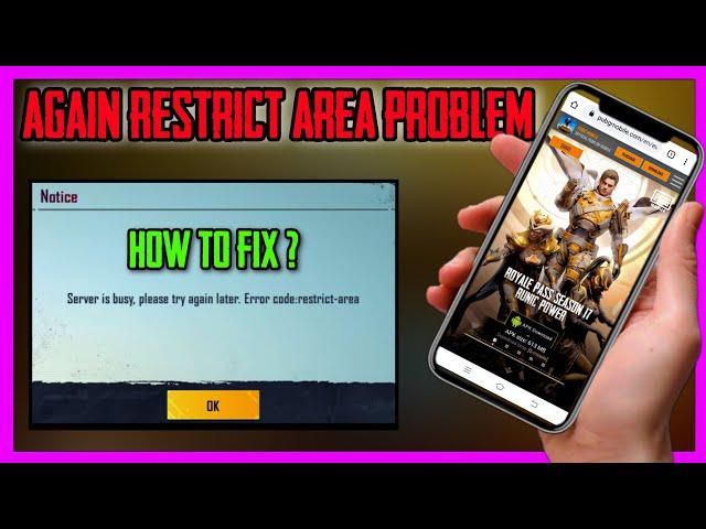 AGAIN ERROR CODE RESTRICT AREA PROBLEM IN PUBG MOBILE |TYSON NOOB GAMER