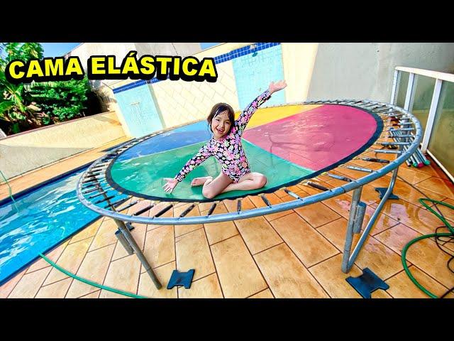 MONTAMOS UMA CAMA ELÁSTICA GIGANTE EM CASA