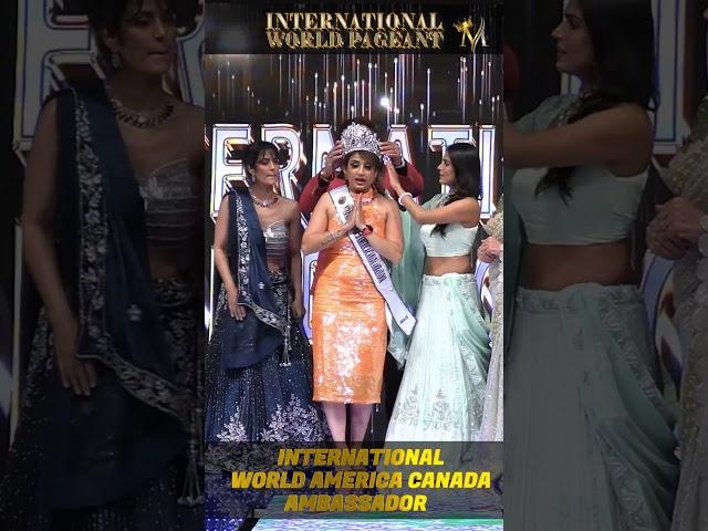Congratulations to Tarana Kaur INT WORLD AMERICA CANADA AMBASSADOR at International World Pageant WA
