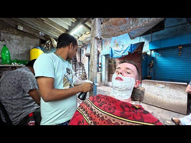 $1 Street Shave in India's Biggest Slum (Dharavi) 