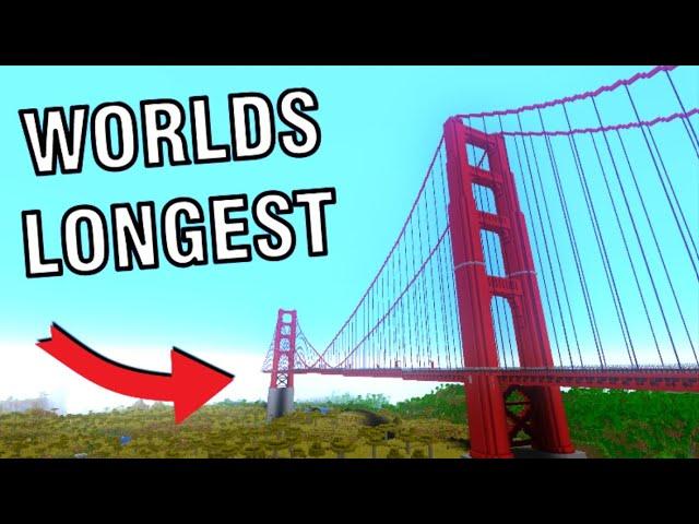 Worlds LONGEST Bridge in Minecraft [World Record]