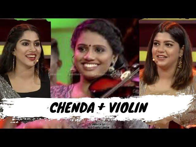 VIOLIN & CHENDA | LIVE FUSION | AMRITA TV | RED CARPET SHOW | APARNA BABU 