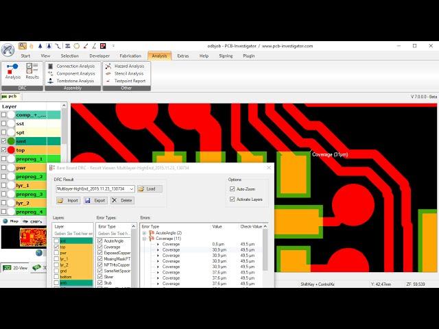 PCB Investigator - Design Rule Check (DRC) Tutorial