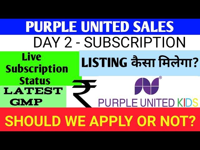 Purple United Sales Ipo Purple United Sales Ipo Gmp TodayPurple United Sales Ipo ReviewPurple Ipo