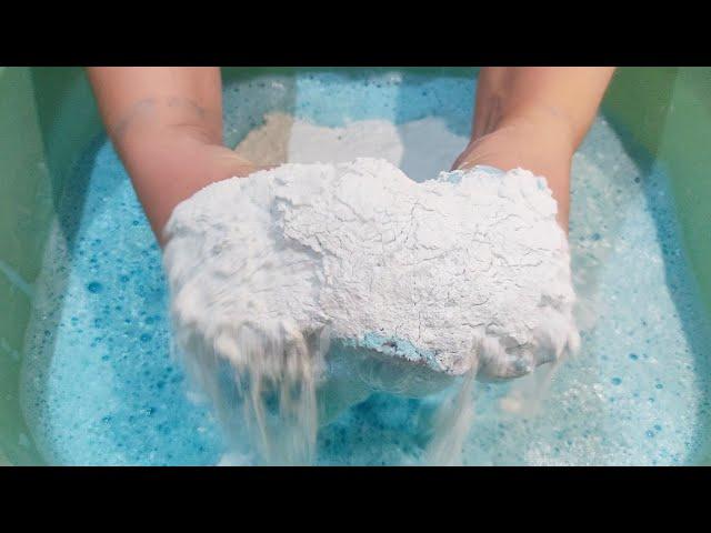 Big Blue Sudsy Paste  Soaked Soap, Soft Scrub and Powder  ASMR