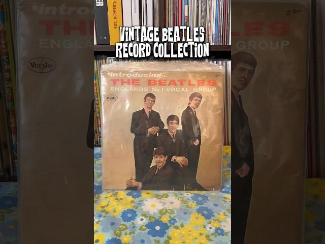 Vintage Beatles Record Collection