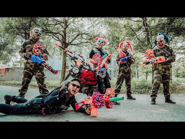 LTT Films : Daring Nerf Escape Silver Flash Nerf Guns Fight Crime Tiger Mask Boss Crazy Trap