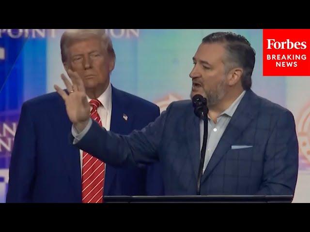 WATCH: Trump Invites Ted Cruz Up On Stage At Major Conservative Event