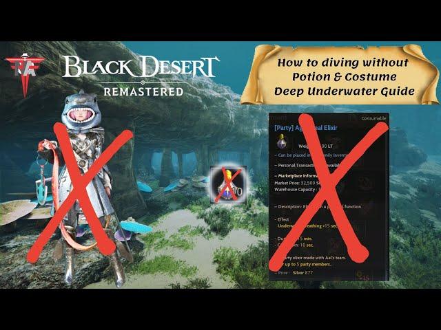 Black Desert Online [BDO] - How to Diving / Swimming Underwater without Potion & Costume