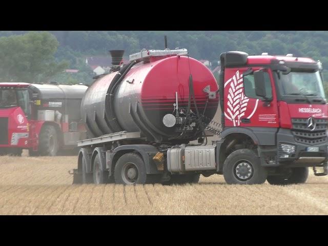 Gülleausbringung mit zwei Holmer Terra Variant 600 und Zunhammer Gülleaufbau druch das Lohnunternehm