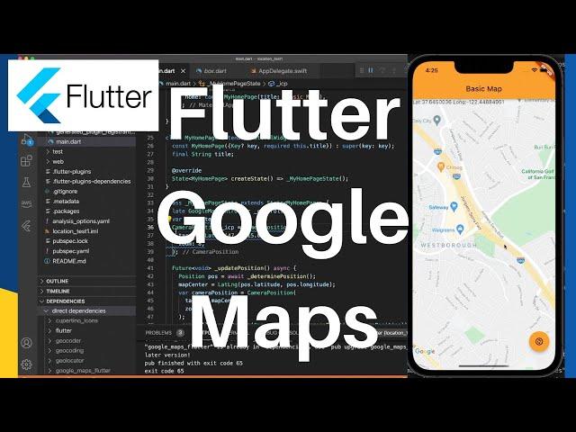 Flutter Tutorial: How to use Google Maps in your mobile Flutter app.