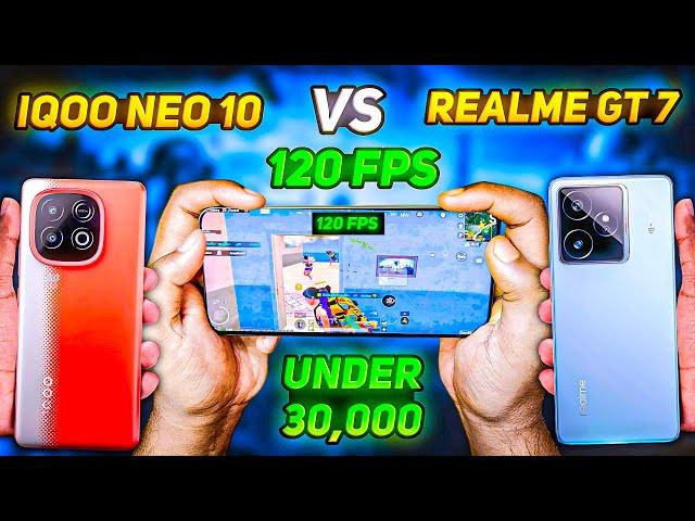 IQOO Neo 10 vs Realme Gt 7 120 FPS in Pubg Bgmi | Best Phone Under 30000 | IQOO Neo 10 Bgmi Test