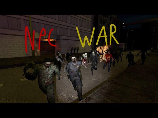 Zombie vs Left 4 Dead Zombie (GMOD NPC BATTLE)