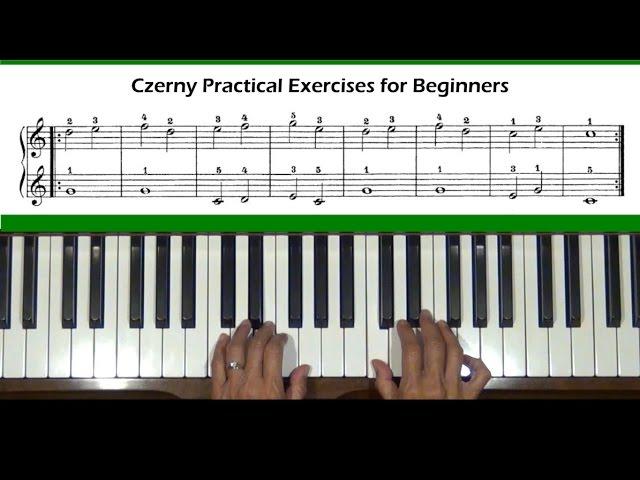 Czerny Practical Exercises for Beginners Op. 599, No. 1 Piano Tutorial