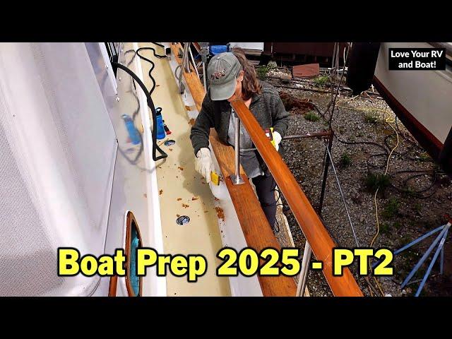 Boat Prep for Summer 2025 Part 2 - 1976 CHB Trawler - Bow and Gunwale Work