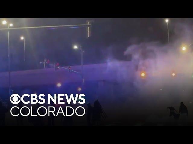 Police confront Denver marchers upset with ICE in chaotic exchanges downtown