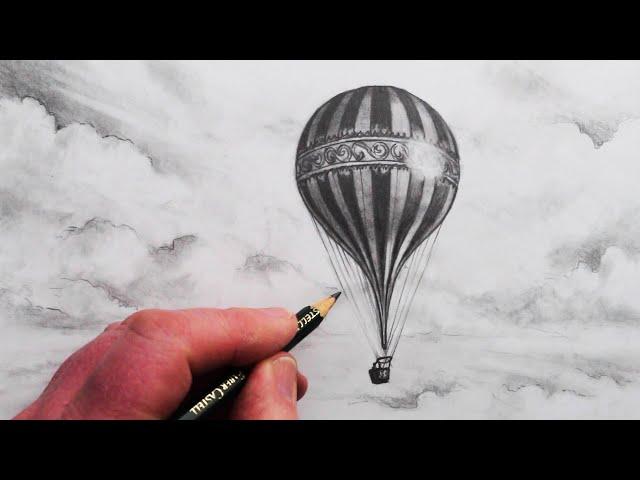 How to Draw a Hot Air Balloon and Draw Clouds