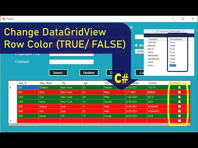 How To Change DataGridView Row Color Based on Condition in C#