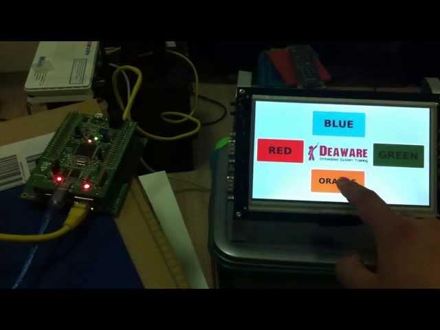 ทดสอบการควบคุม LED บน STM32F4 Discovery ด้วย DEAWARE HMI ผ่าน TCP/IP