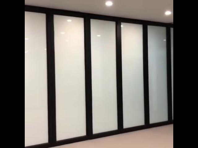 PDLC partition with stainless steel frame switchable smart film for Room Divider Office Partition