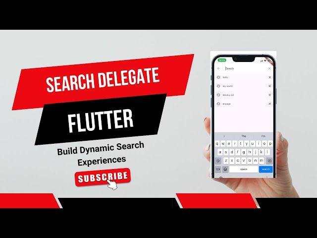 Mastering Custom Search Delegate in Flutter | Build Dynamic Search Experiences