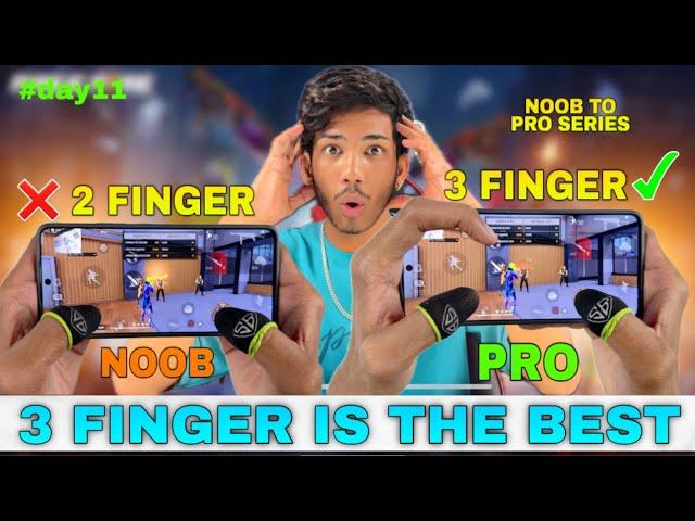 FREE FIRE 3 FINGER GAMING! Noob to Pro Series - Settings, Sensitivity & Tips day11