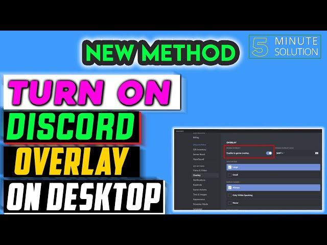 How to turn on discord overlay on desktop 2024 | discord overlay chrome