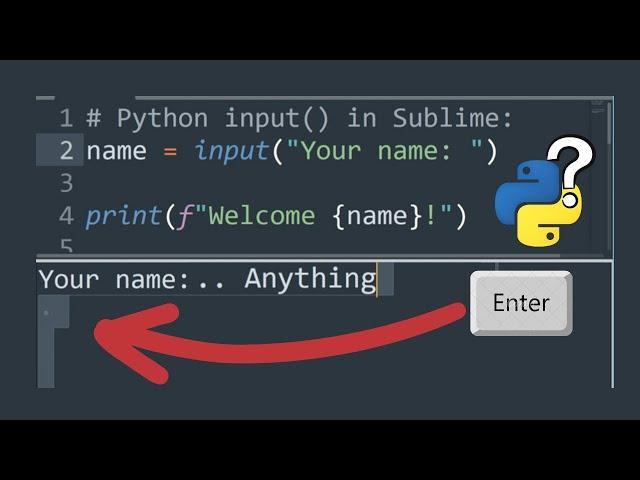 Python input( ) in Sublime Text [SOLVED]