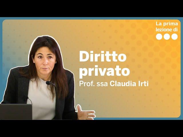 La Prima lezione di Diritto Privato - Claudia Irti