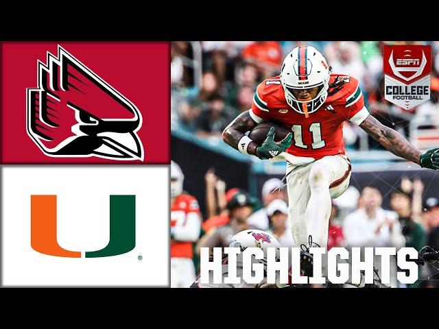 Ball State Cardinals vs. Miami Hurricanes | Full Game Highlights | ESPN College Football