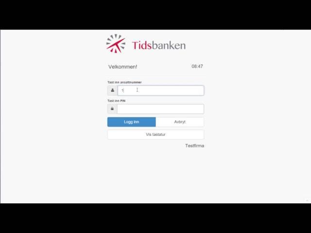 Pålogging til Tidsbanken