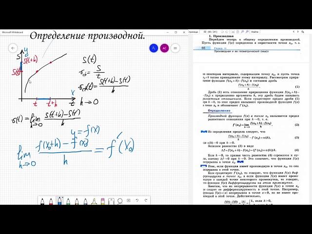 Определение производной. Физический смысл производной.