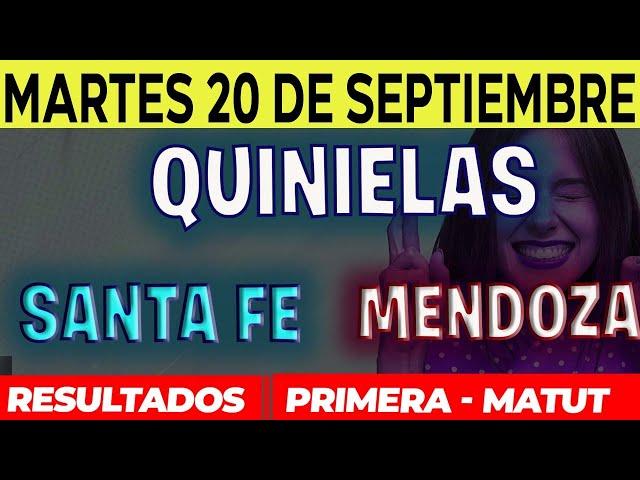 Quinielas Primera y matutina de Santa fé y Mendoza Martes 20 de Septiembre