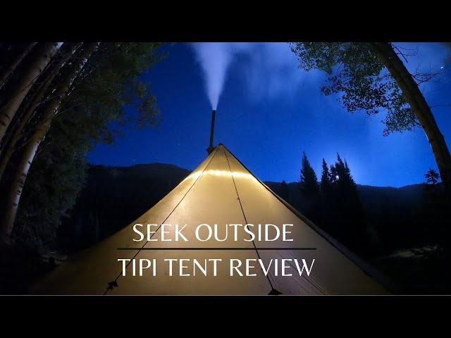 Backcountry Tent Review-16 man Seek Outside Tipi Tent with Wood Stove