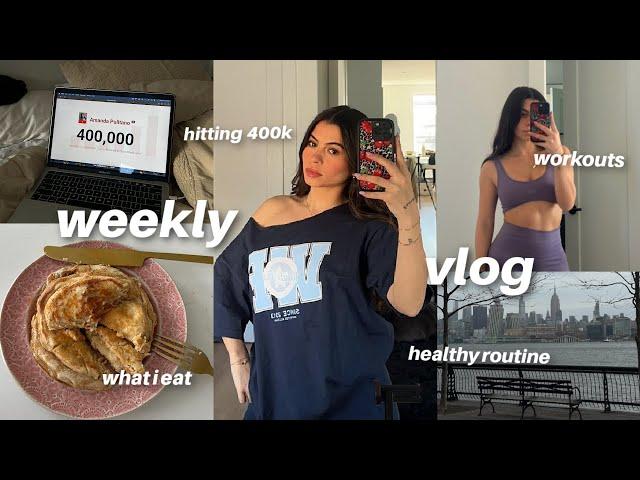 WEEKLY VLOG: healthy habits, leg day, grocery haul, hitting 400k