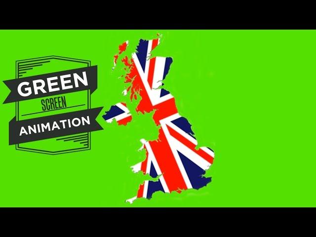 United Kingdom Map - Green Screen Footage Free [ Pinnacle Studio ]