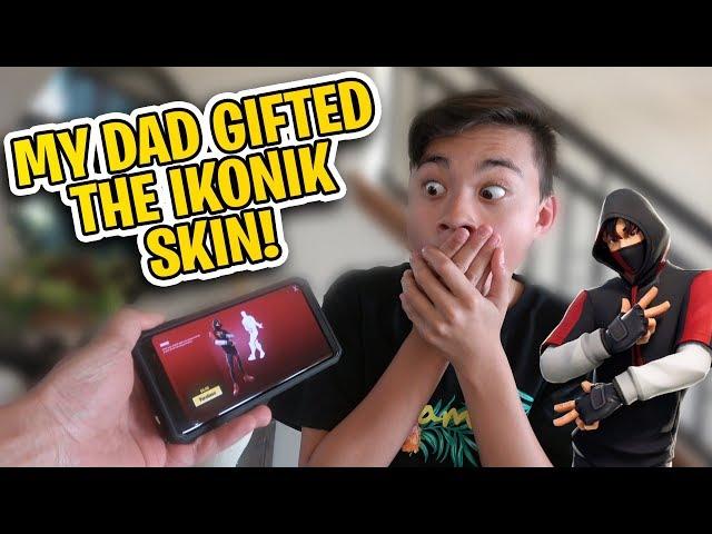 My Dad GIFTED ME The *NEW* Ikonik Skin in FORTNITE + Dance Battle!