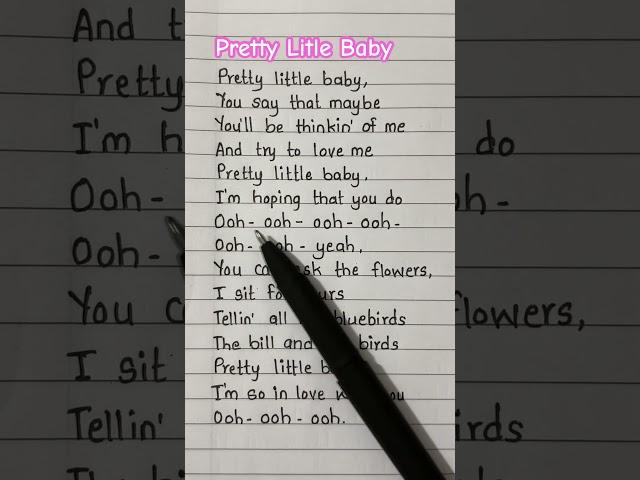 Pretty Little Baby part 1 | Song by Connie Francis #prettylittlebaby #lyrics #song #conniefrancis