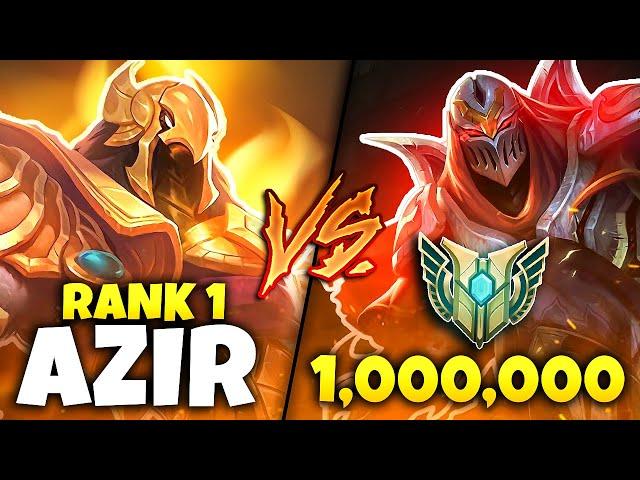 Rank 1 Azir vs 1,000,000 Mastery Zed (HOW TO MID GAP GUIDE)