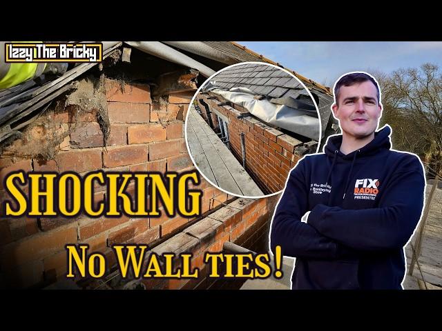 FAILED Brickwork on a house FIXED! - NO wall ties in a house! #construction #bricklaying