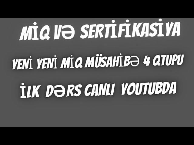 Müsahibə Canlı Dərs Sual-cavab